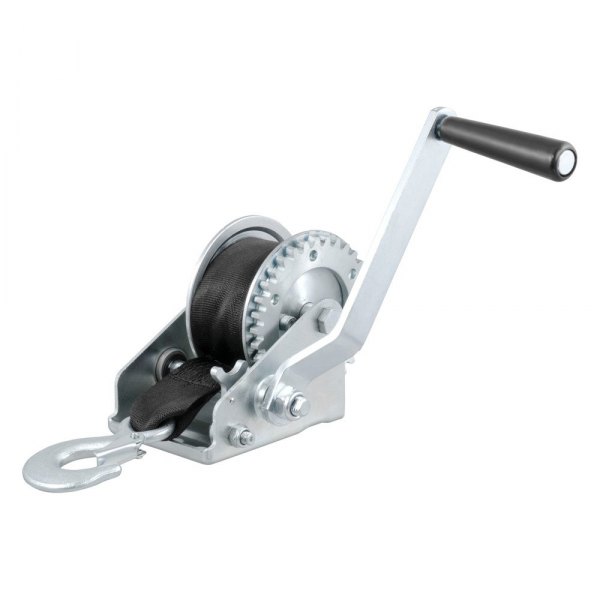 CURT® - Hand Winch with Strap and Zinc-Plated Snap Hook