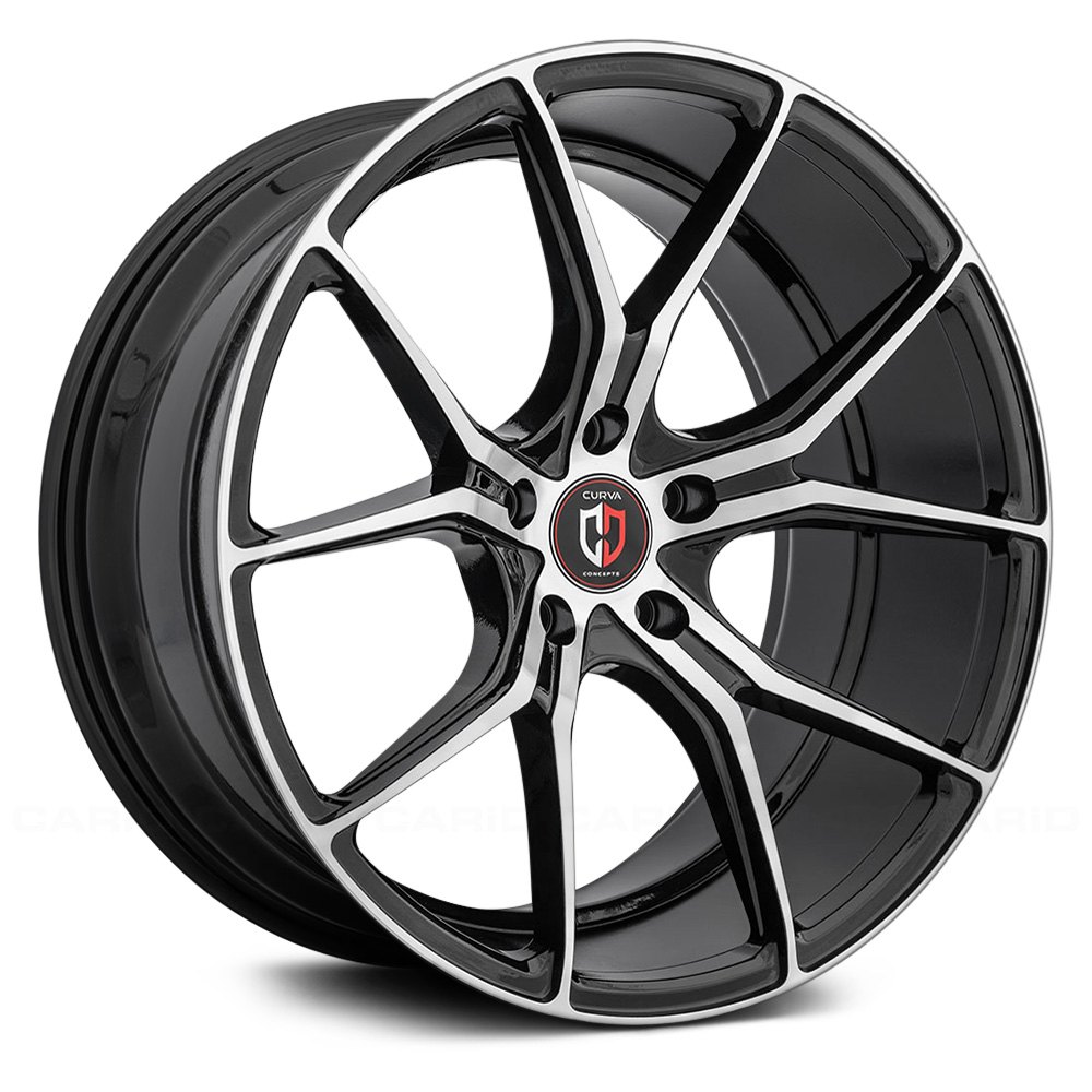 CURVA® C42 Wheels - Black with Machined Face Rims