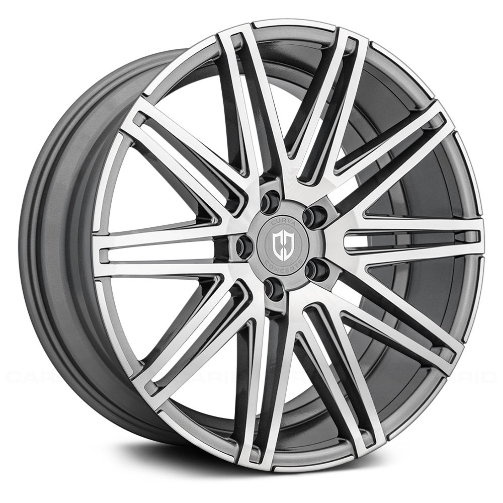 CURVA® C48 Wheels - Gunmetal with Machined Face Rims
