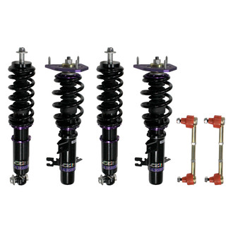 D2 Racing® - 0"-2" x 0"-2" RS Series Front and Rear Coilover Kit