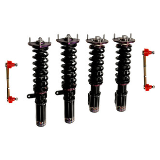 D2 Racing® - 0"-2" x 0"-2" RS Series Front and Rear Coilover Kit