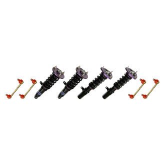 D2 Racing® - 0"-2" x 0"-2" RS Series Front and Rear Coilover Kit