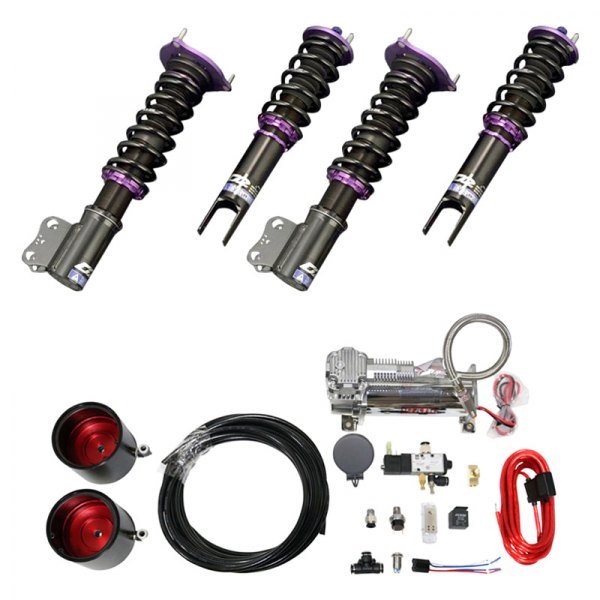 D2 Racing® - RS Series Coilover Kit with Gold Tankless Control System 