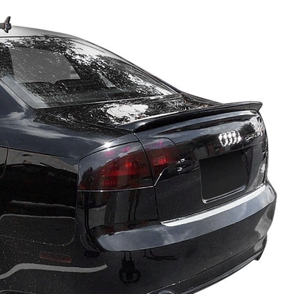 Car Rear Trunk Spoiler Wing for Audi A4 B7 Sedan 2002 2003 2004 2005 2006 2007 2008 Real Carbon Fiber Coupe Tail Roof Cover Lid Trim Decoration Modification Lip Type 