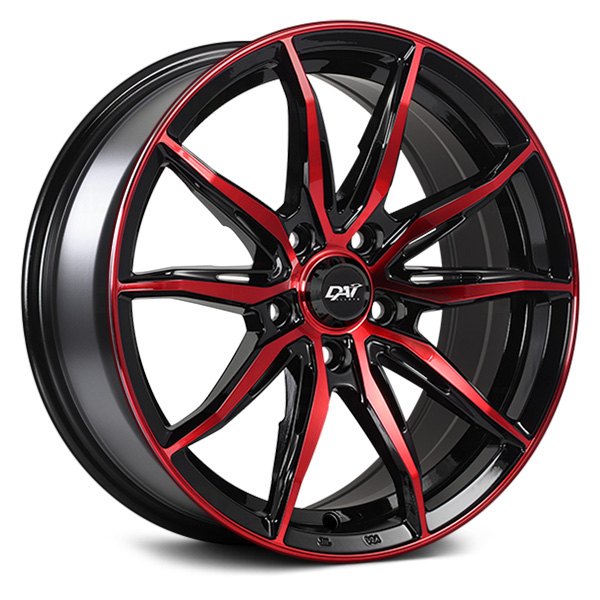 DAI ALLOYS® DW115 FRANTIC Wheels Gloss Black with Machined Red Face Rims