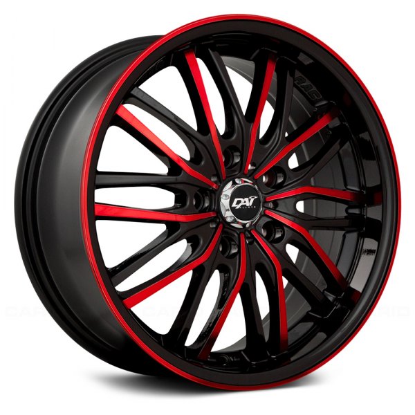 DAI ALLOYS® DW52 MEPHISTO Wheels - Gloss Black with Red Accents Rims