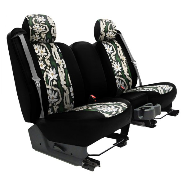 Dash Designs® - Hawaiian™ 3rd Row Surf City Green with Black Custom Seat Covers