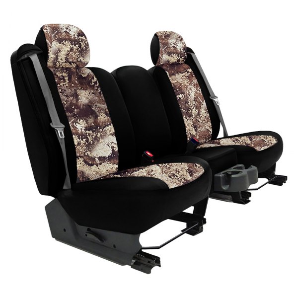 Dash Designs® - Camo™ 1st Row TrueTimber® Prairie™ with Black Custom Seat Covers