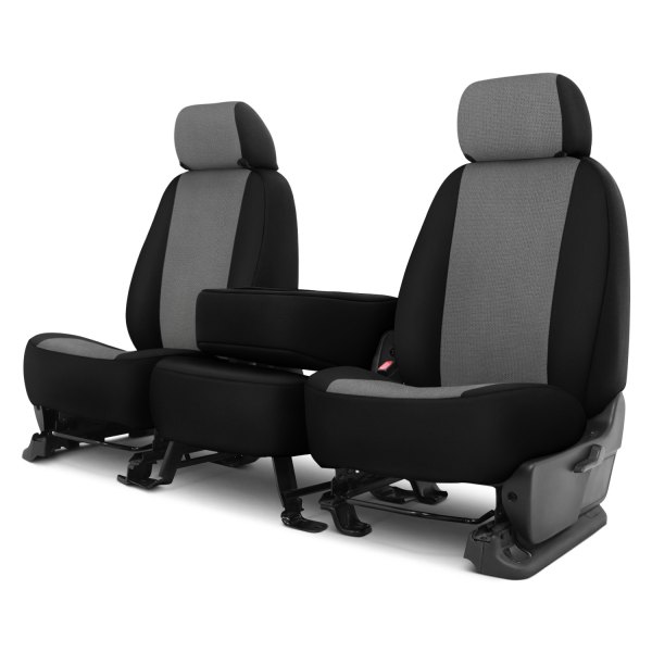 Dash Designs® - GrandTex™ 1st Row Gray with Black Custom Seat Covers