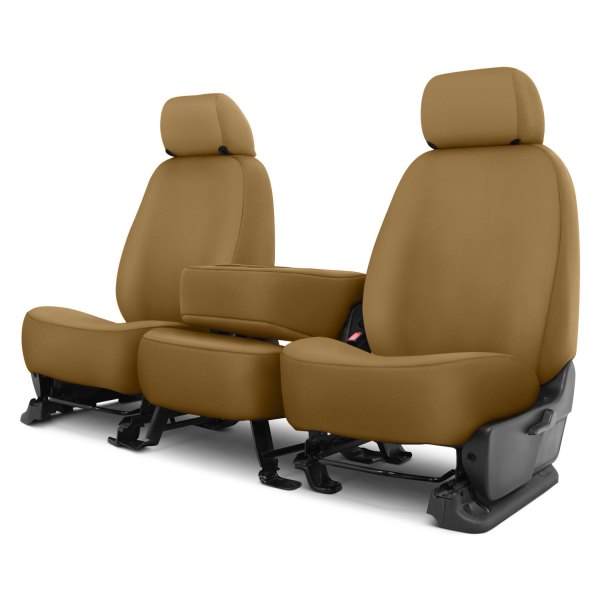 Dash Designs® - Genuine Neoprene™ 1st Row Tan Custom Seat Covers