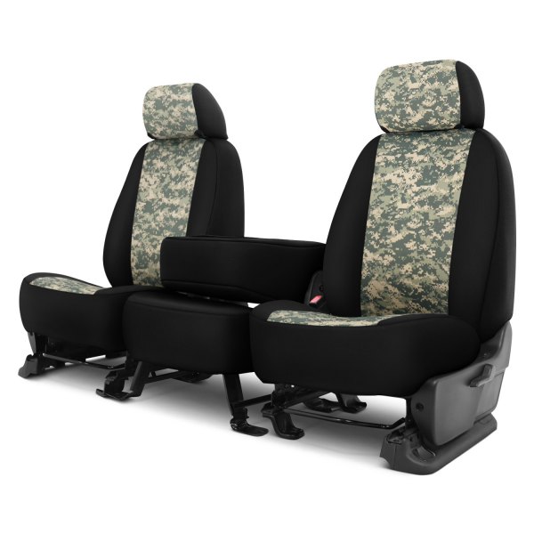 Dash Designs® - Camo™ 2nd Row Digital Green with Black Custom Seat Covers
