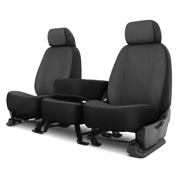 Dash Designs® - Madera™ 1st Row Charcoal Custom Seat Covers