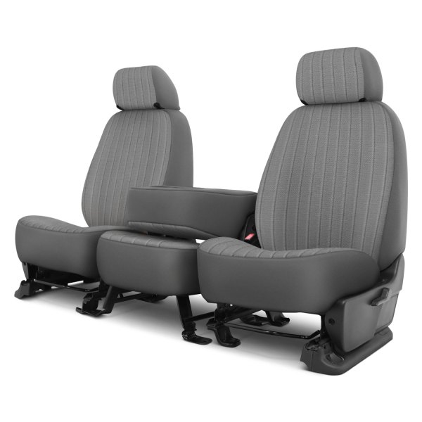 Dash Designs® - Plush Regal™ 1st Row Silver Custom Seat Covers