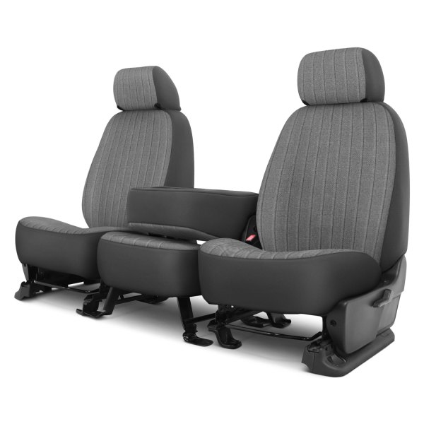Dash Designs® - Duramax Tweed™ 1st Row Gray Custom Seat Covers