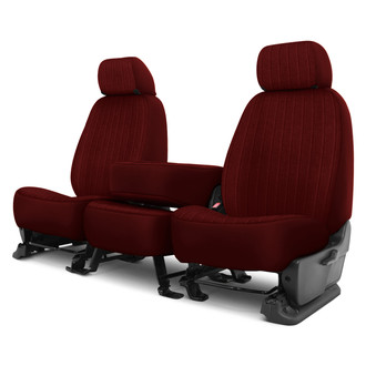 Dash Designs® - Duramax Tweed™ 1st Row Maroon Custom Seat Cover