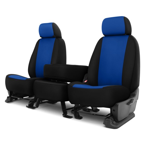 Dash Designs® - Genuine Neoprene™ 2nd Row Blue with Black Custom Seat Covers