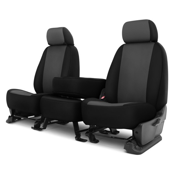 Dash Designs® - Genuine Neoprene™ 2nd Row Charcoal with Black Custom Seat Covers