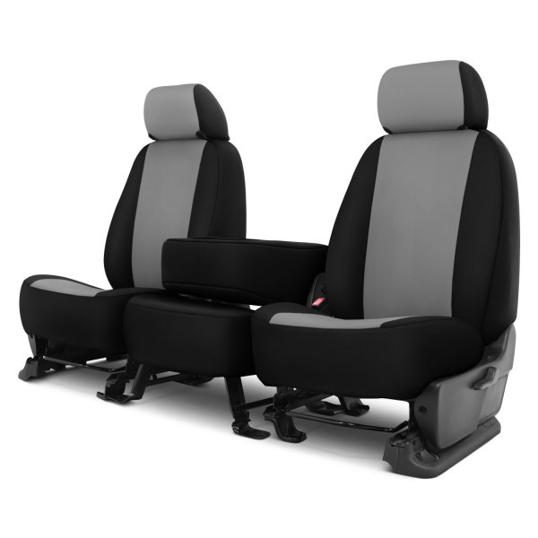 Dash Designs® - Genuine Neoprene™ 2nd Row Gray with Black Custom Seat Covers