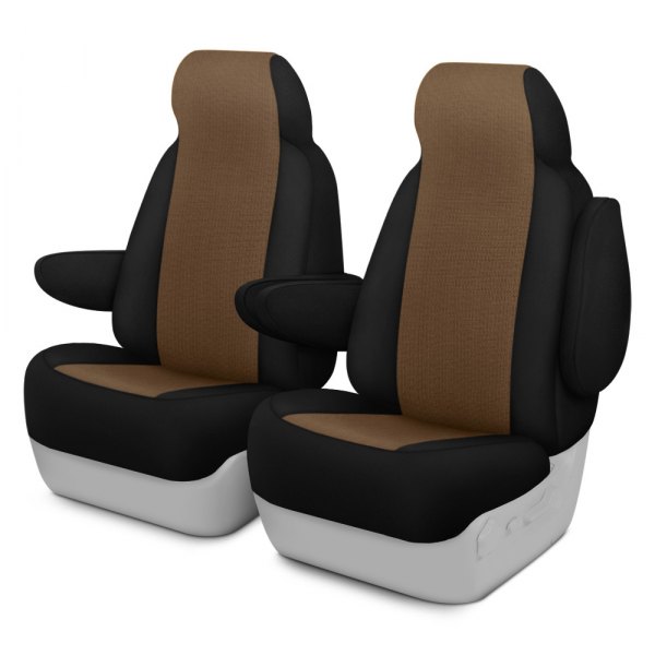 Dash Designs® - GrandTex™ 2nd Row Oak with Black Custom Seat Covers