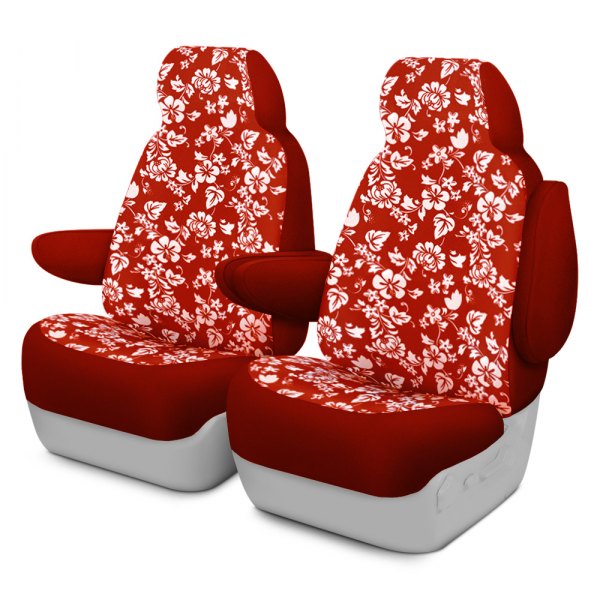 Dash Designs® - Hawaiian™ 2nd Row Red Custom Seat Covers