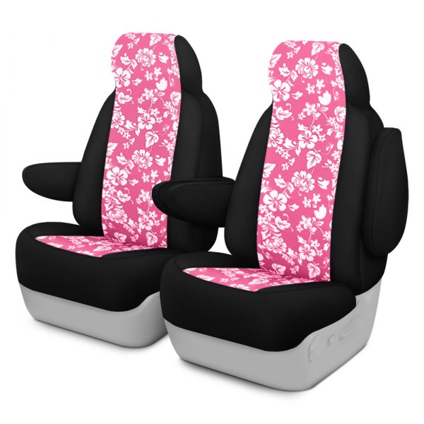 Dash Designs® - Hawaiian™ 2nd Row Pink with Black Custom Seat Covers