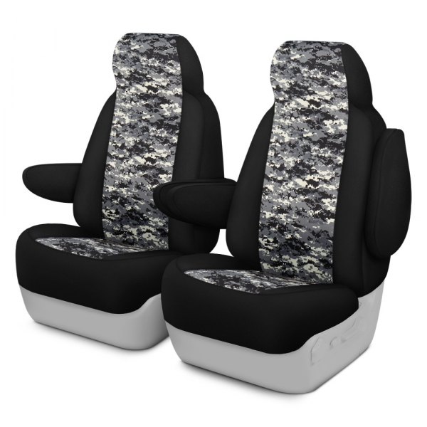 Dash Designs® - Camo™ 2nd Row Digital Charcoal with Black Custom Seat Covers