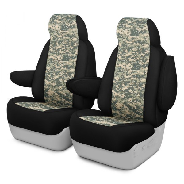 Dash Designs® - Camo™ 2nd Row Digital Green with Black Custom Seat Covers