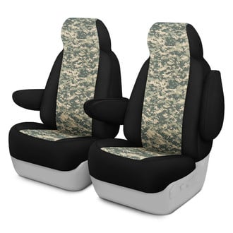Dash Designs® - Camo™ 1st Row Digital Green with Black Custom Seat Covers