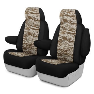 Dash Designs® - Camo™ 1st Row Digital Tan with Black Custom Seat Covers