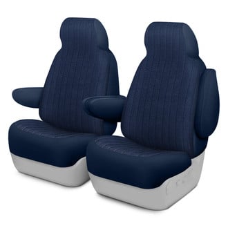 Dash Designs® - Duramax Tweed™ 1st Row Dark Blue Custom Seat Covers