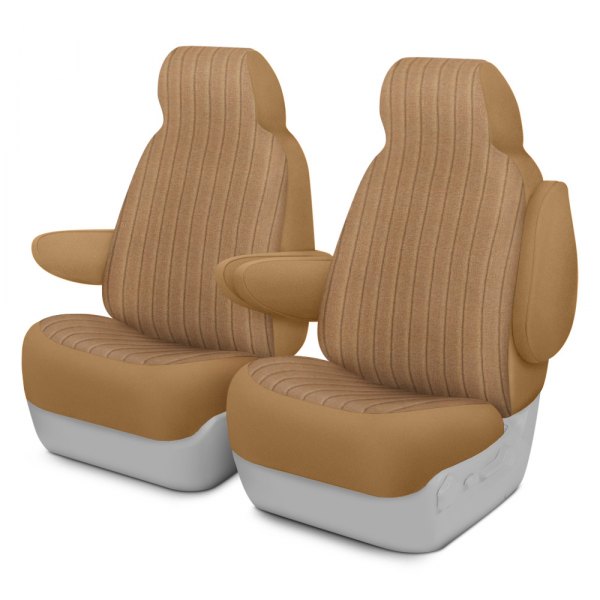Dash Designs® - Duramax Tweed™ 1st Row Tan Custom Seat Covers