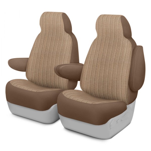 Dash Designs® - Duramax Tweed™ 1st Row Toast Custom Seat Covers