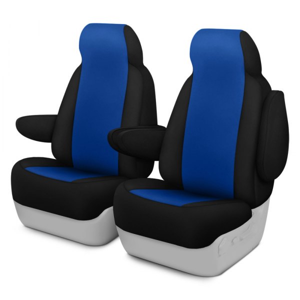 Dash Designs® - Genuine Neoprene™ 2nd Row Blue with Black Custom Seat Covers