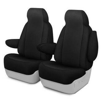 Dash Designs® - Genuine Neoprene™ 1st Row Black Custom Seat Covers