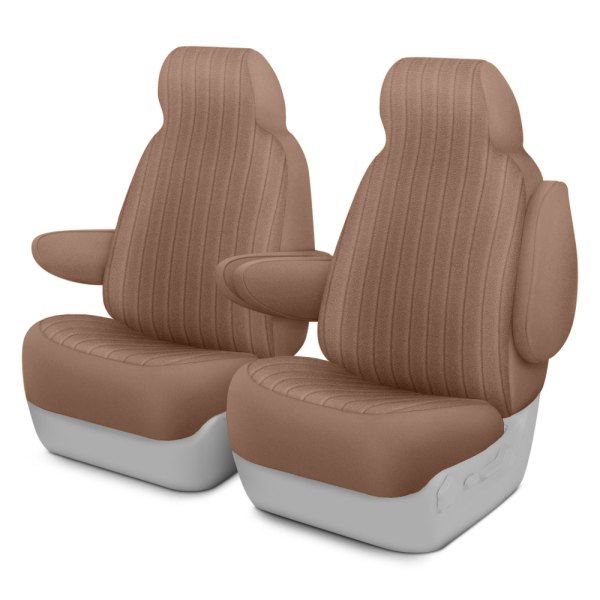 Dash Designs® - Dorchester Velour™ 1st Row Toast Custom Seat Covers