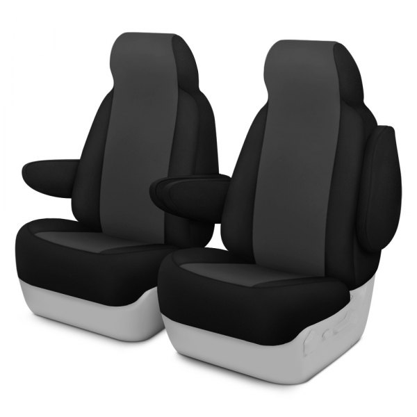 Dash Designs® - Neosupreme™ 1st Row Charcoal with Black Custom Seat Covers