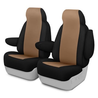 Dash Designs® - Neosupreme™ 1st Row Tan with Black Custom Seat Covers