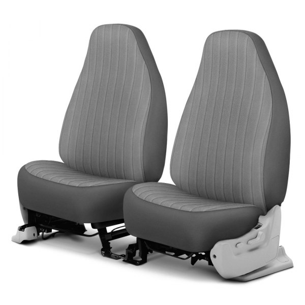 Dash Designs® - Madera™ 1st Row Silver Custom Seat Covers