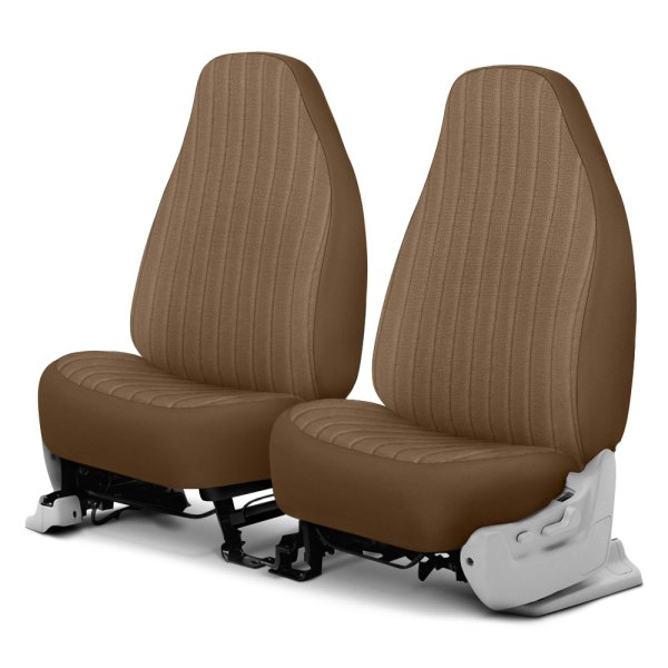 Dash Designs® - Plush Regal™ 1st Row Tan Custom Seat Covers