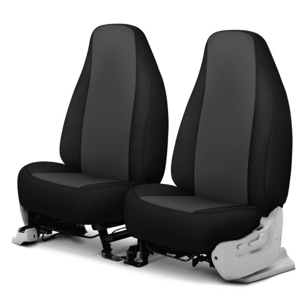 Dash Designs® - Neosupreme™ 1st Row Charcoal with Black Custom Seat Covers