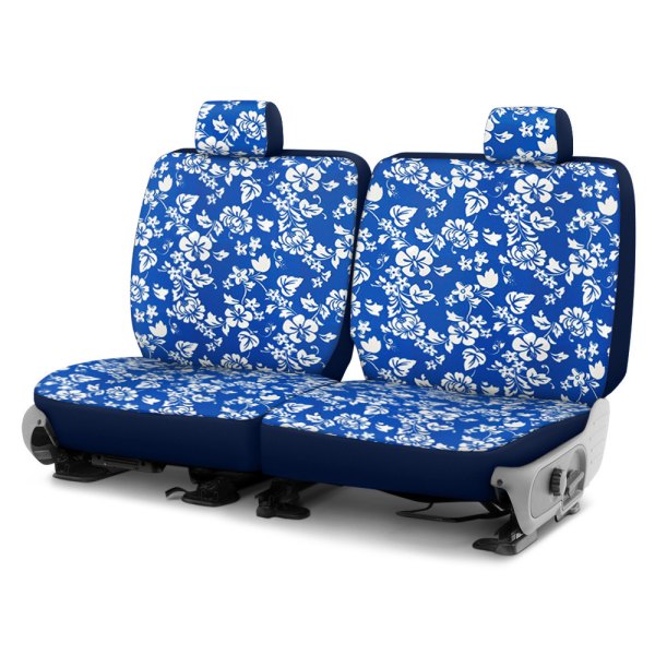 Dash Designs® - Hawaiian™ 2nd Row Blue Custom Seat Covers