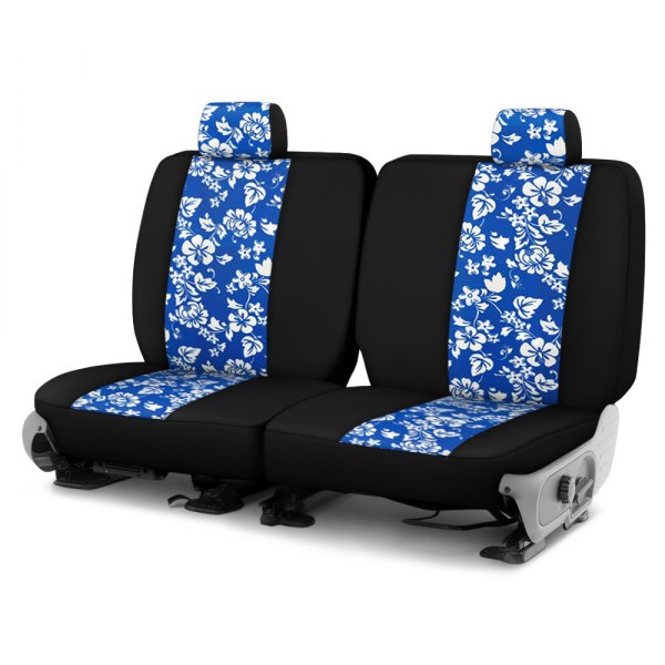 Dash Designs® - Hawaiian™ 3rd Row Blue with Black Custom Seat Covers