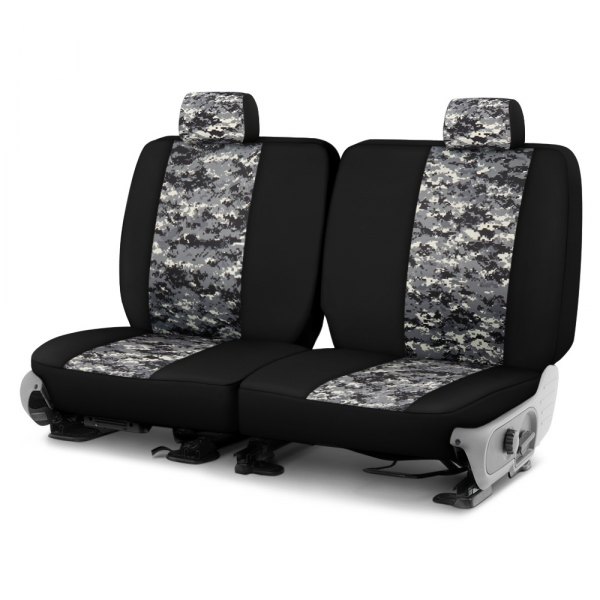 Dash Designs® - Camo™ 2nd Row Digital Charcoal with Black Custom Seat Covers