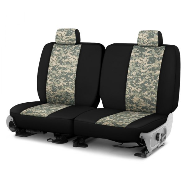 Dash Designs® - Camo™ 3rd Row Digital Green with Black Custom Seat Covers