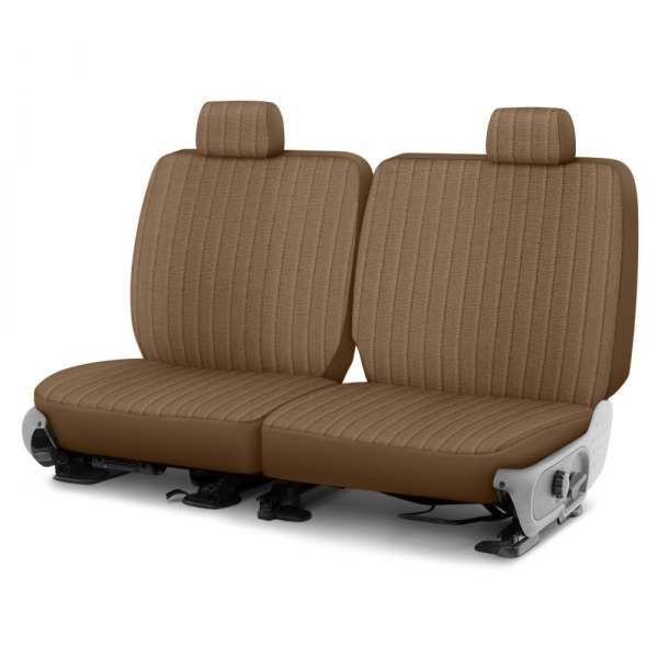 Dash Designs® - Plush Regal™ 2nd Row Tan Custom Seat Covers