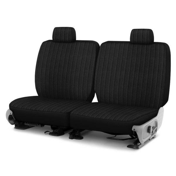 Dash Designs® - Duramax Tweed™ 2nd Row Black Custom Seat Covers