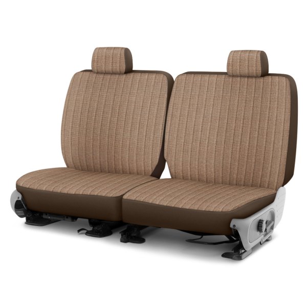 Dash Designs® - Duramax Tweed™ 2nd Row Brown Custom Seat Covers