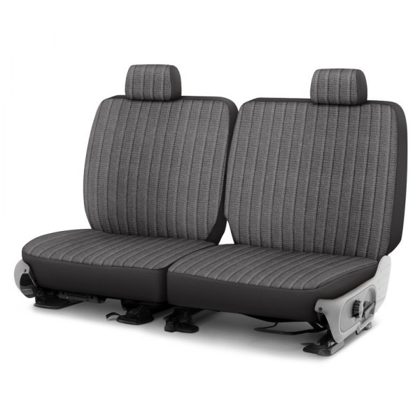 Dash Designs® - Duramax Tweed™ 1st Row Charcoal Custom Seat Covers
