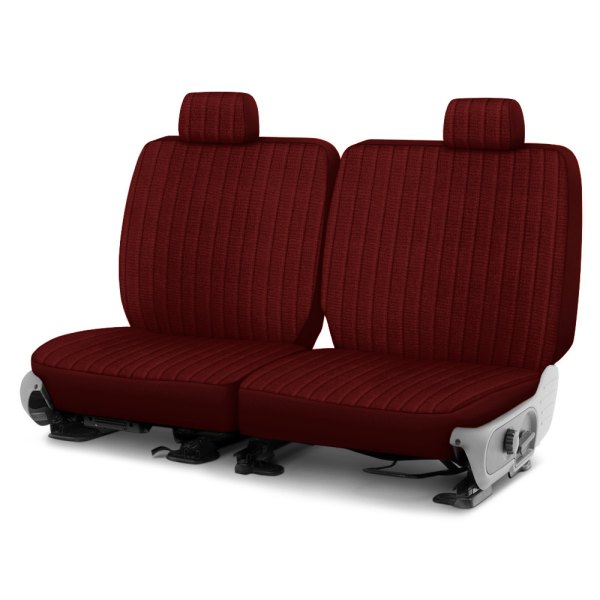 Dash Designs® - Duramax Tweed™ 3rd Row Maroon Custom Seat Covers
