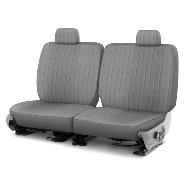Dash Designs® - Dorchester Velour™ 1st Row Gray Custom Seat Covers